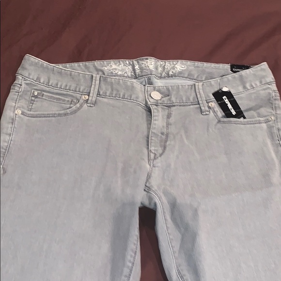 Express grey slim fit low rise jean legging *new - Picture 2 of 2